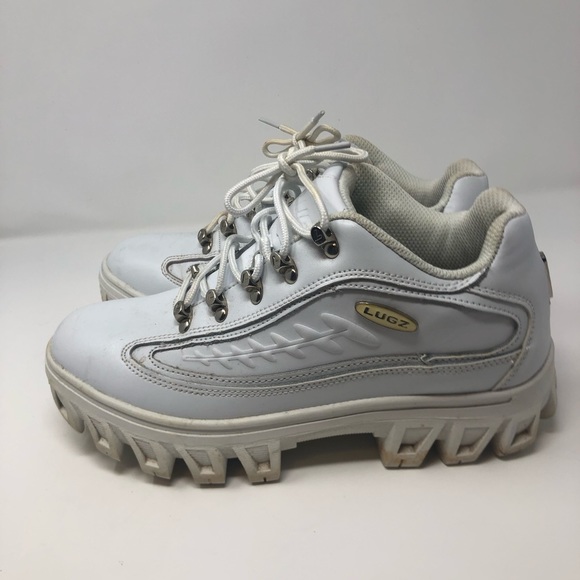 LUGZ White 90s Y2K Dot Com Platform Sneakers Size 8.5 - Picture 2 of 10